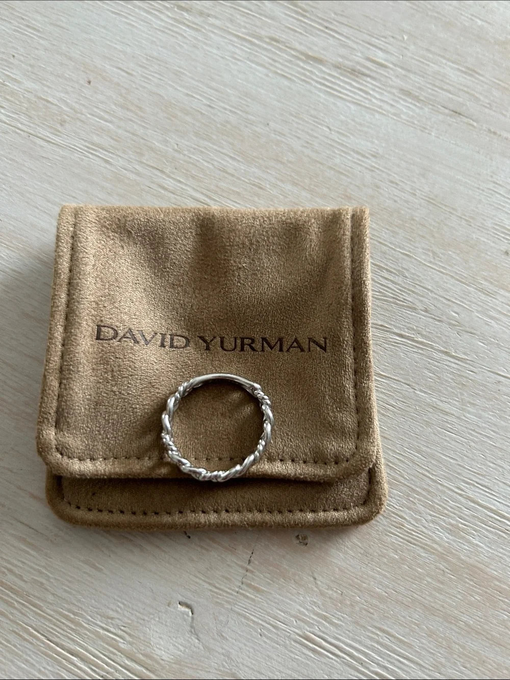 David Yurman Silver Braided Dome Ring